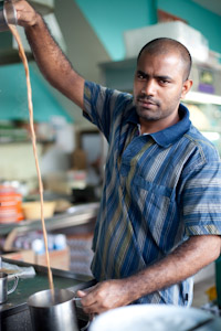 Environmental Portrait of Tea-maker from Little India Outing