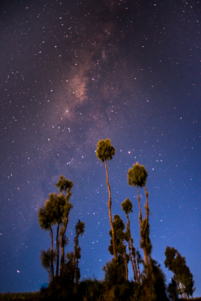 Shooting the Milky Way and star trails in Mount Bromo. Learn to shoot the night sky at Cemoro Lawang and Mount Bromo
